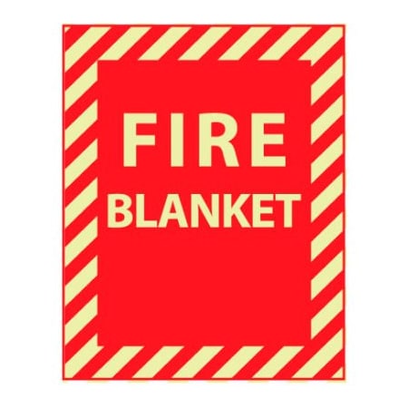 National Marker Co Glow Sign Rigid Plastic - Fire Blanket GL147R